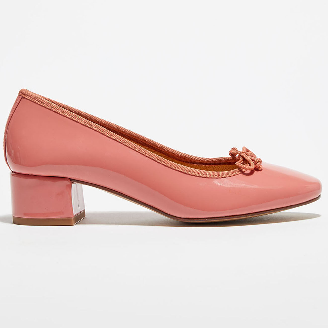 Quartier Latin Ballerines en Cuir Vernis Diane corail - Talon 3.5 cm