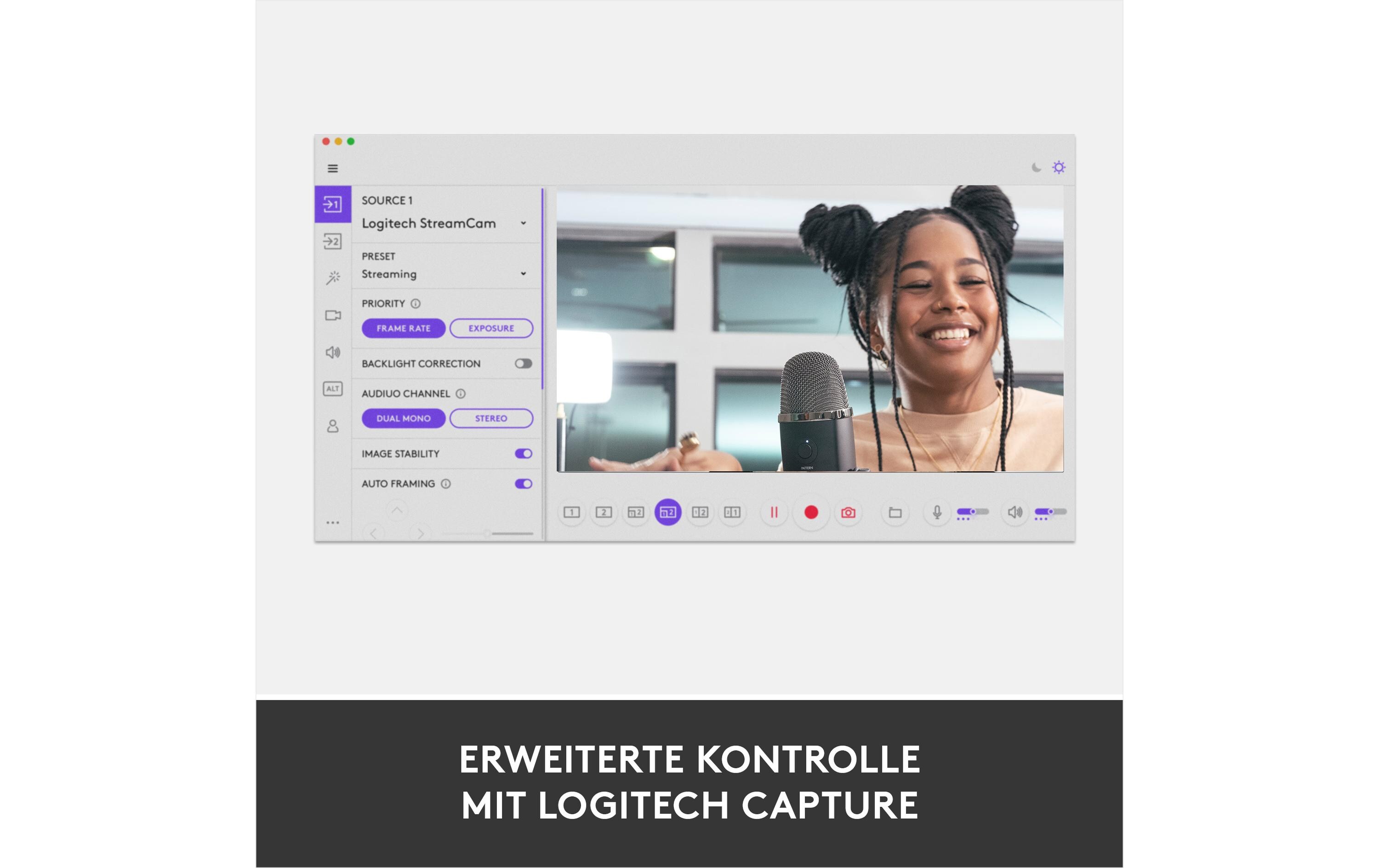 Webcam StreamCam Weiss<br>Full-HD Streaming Webcam mit USB-C Anbindung