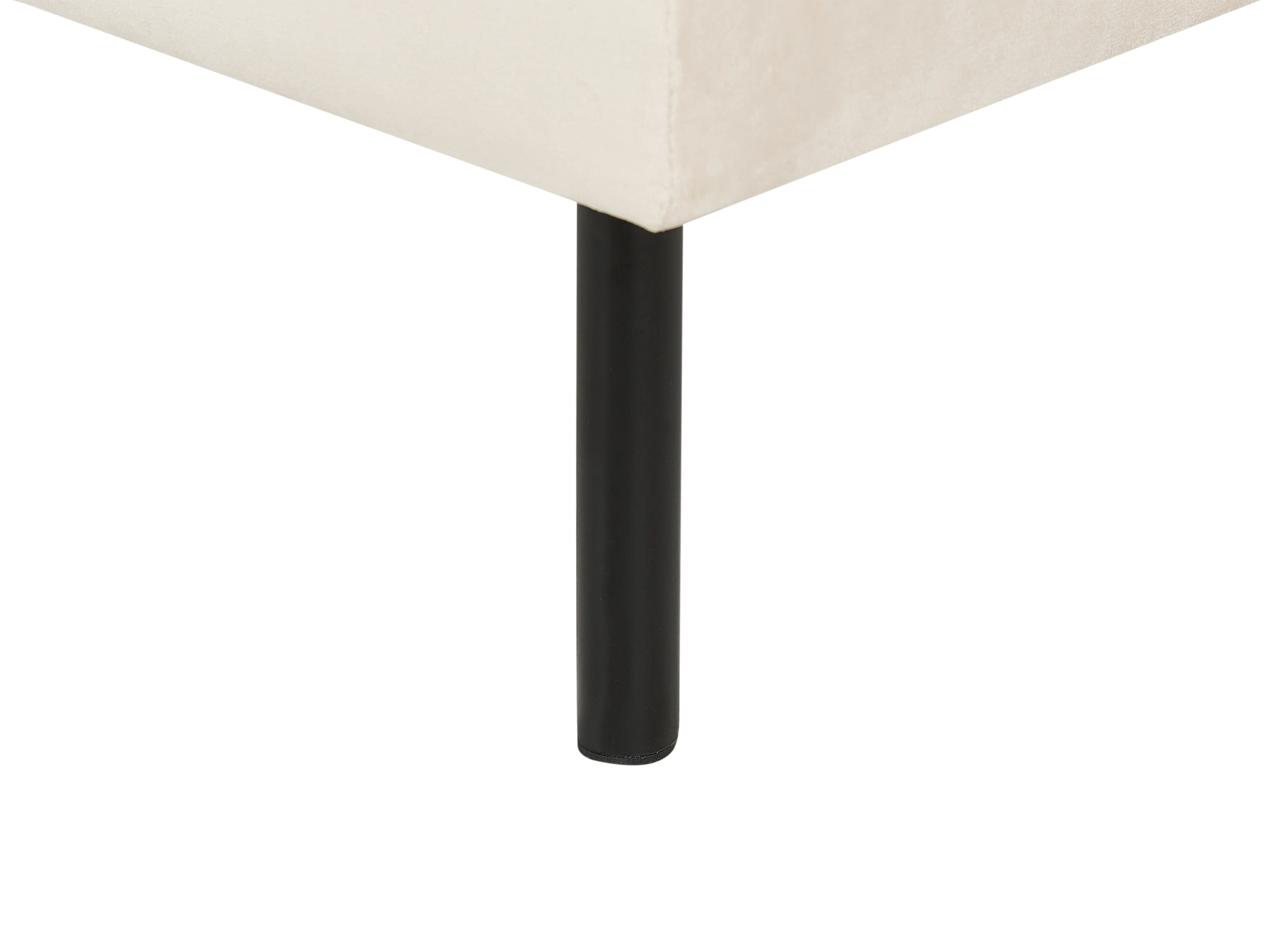 Ottomaan VINTERBRO Fluweel Lichtbeige