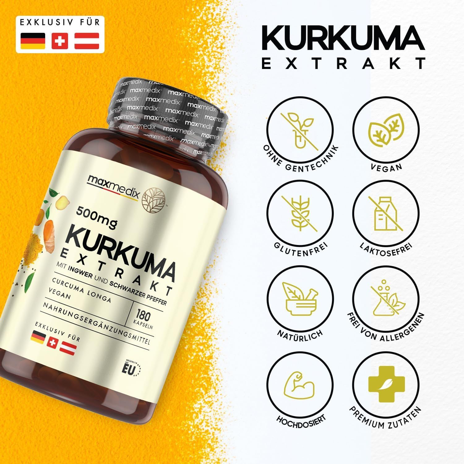 maxmedix Kurkuma Extrakt Kapseln