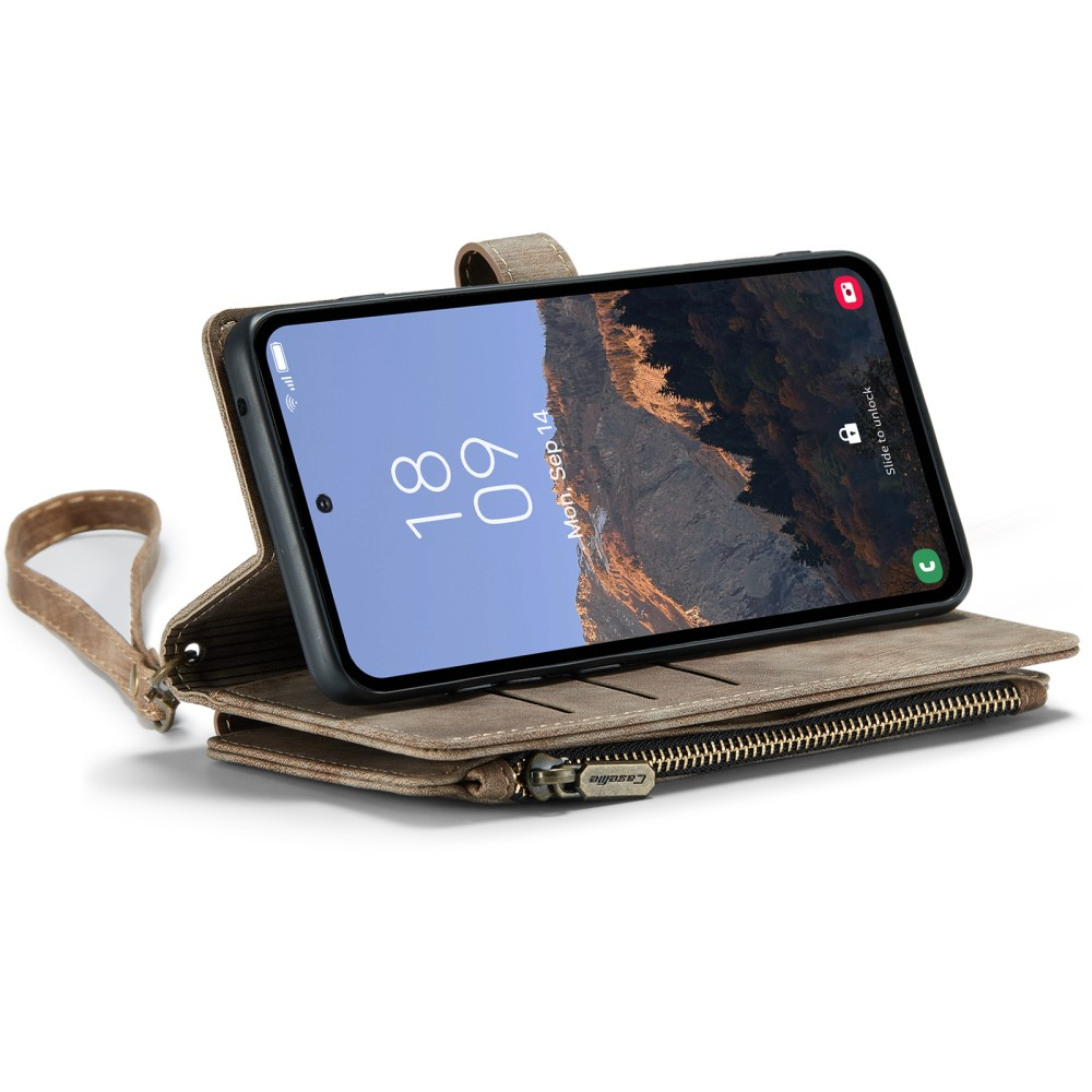 Samsung Galaxy A54 5G 2in1 Leder Tasche Karten Etui - Dunkelbraun