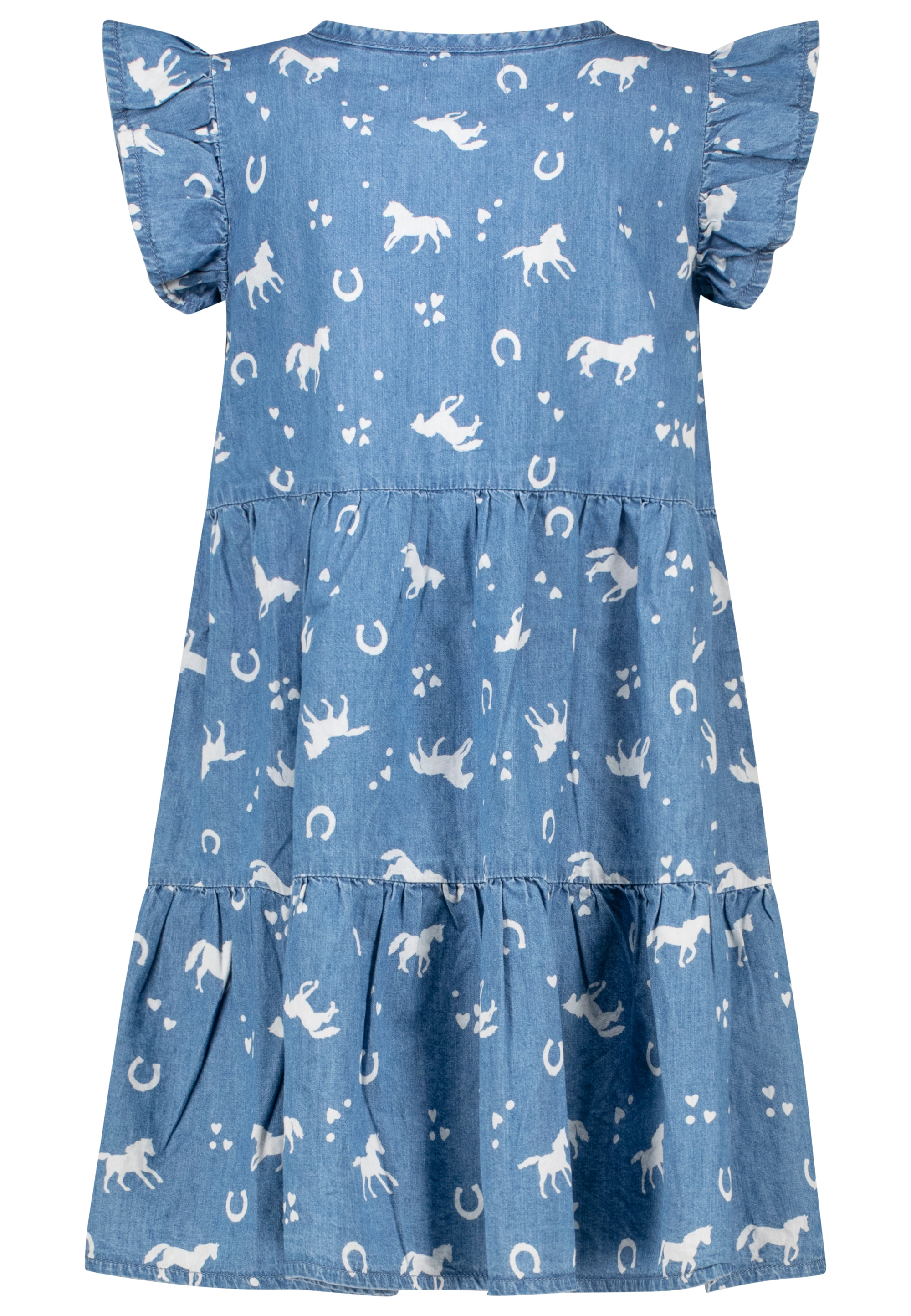 Jeanskleid HORSES AOP in mid blue