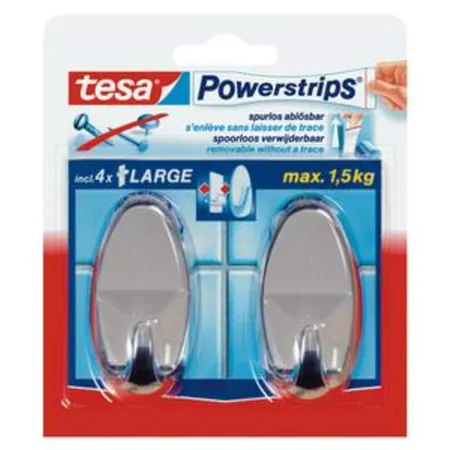 tesa Systemhaken chrom oval