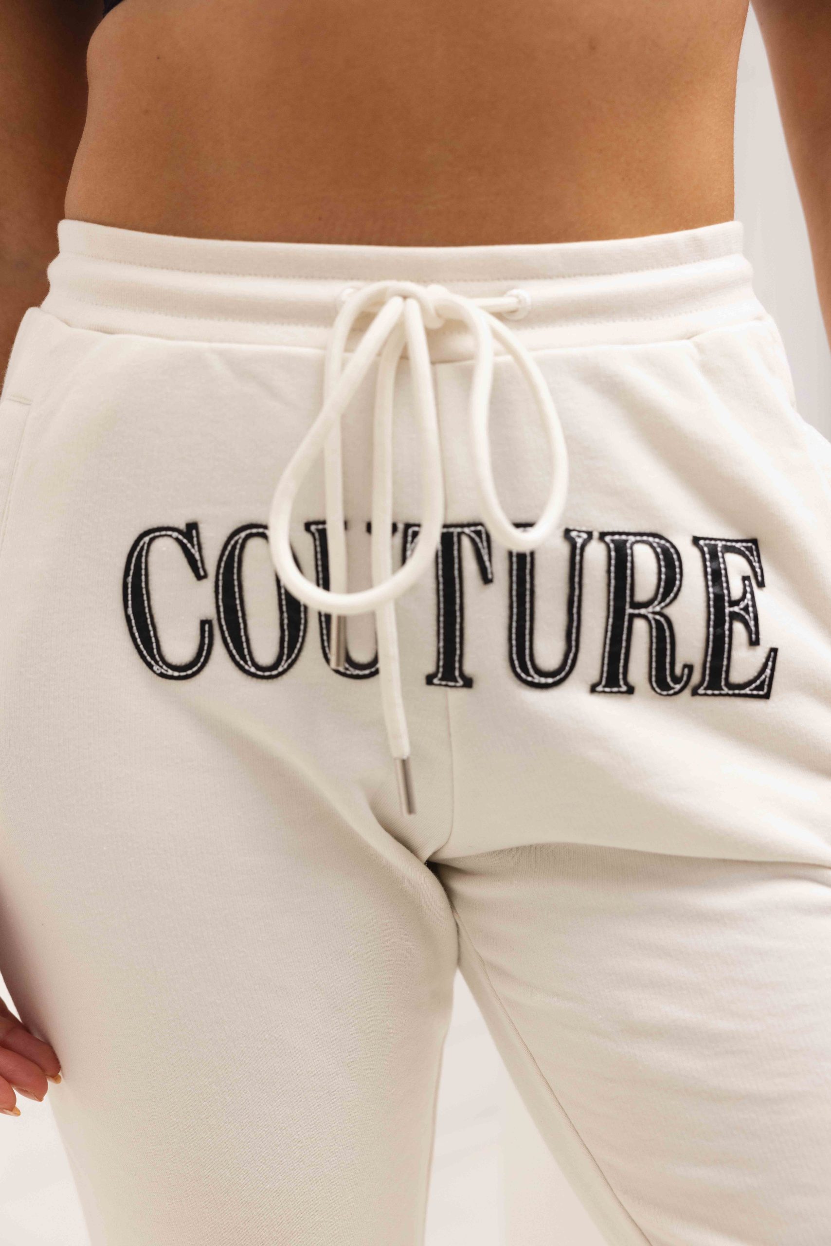 Couture Club Leather Applique Trainingsbroek Dames Wit