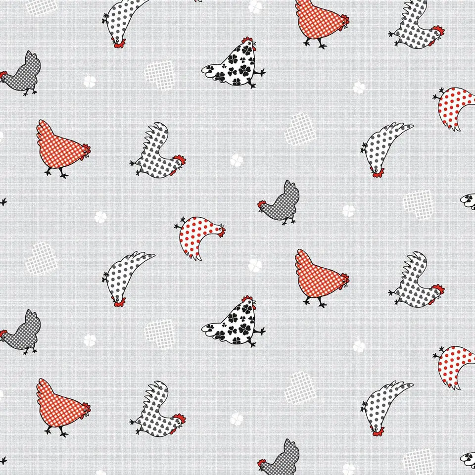 PVC Tafelzeil kippen - 140 x 240 cm
