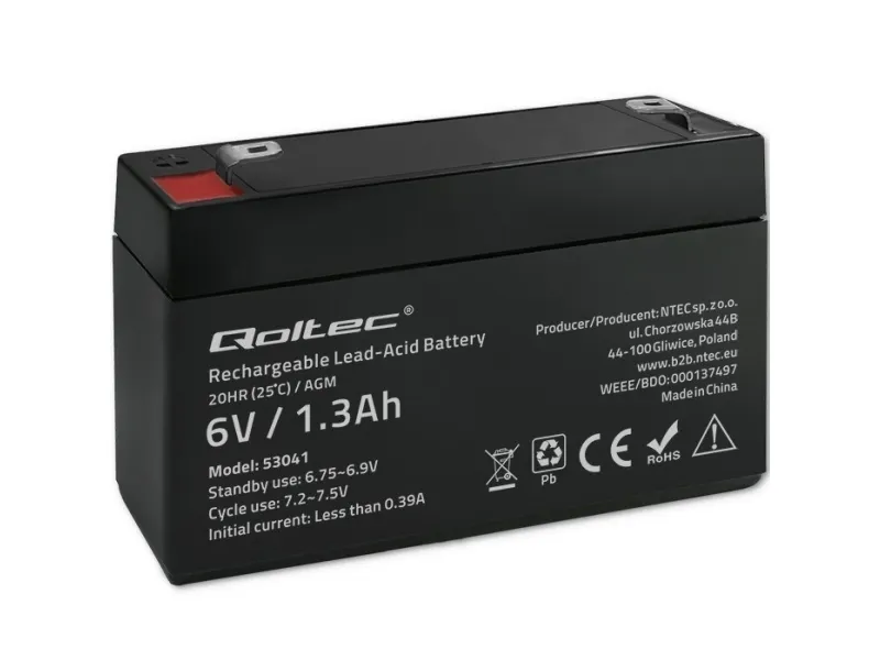 Qoltec - UPS-batteri - 1 x batteri - Blysyre - 1.3 Ah