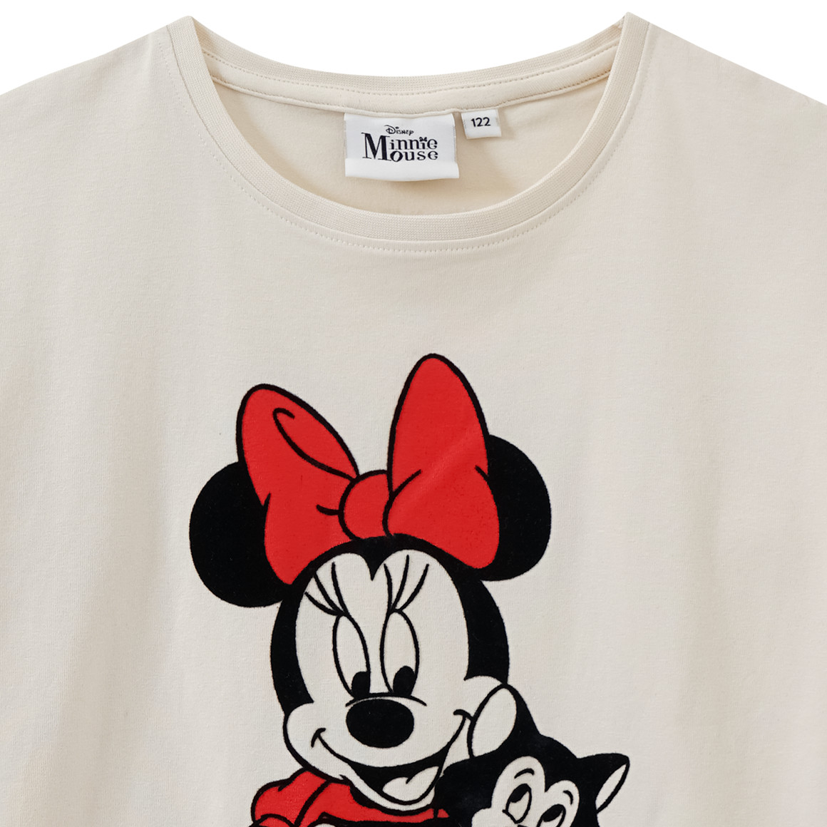 Topolino Minnie Maus Langarmshirt mit großem Print creme