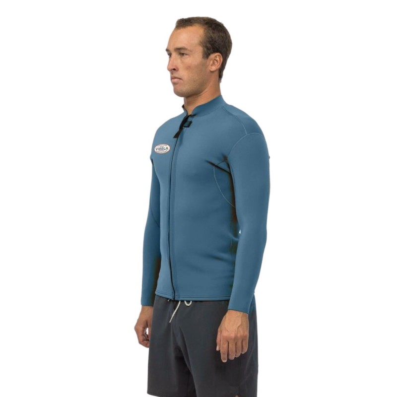 Top Néoprène Zippé Vissla Solid Set 2mm - Bleu ciel - The Corner Shop
