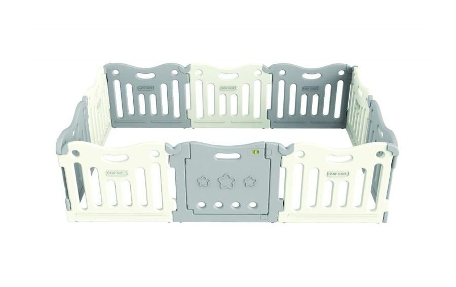 Laufgitter Melange Grey 2.19 m x 1.47 m x 63 cm<br>Spielgitter für Kinder