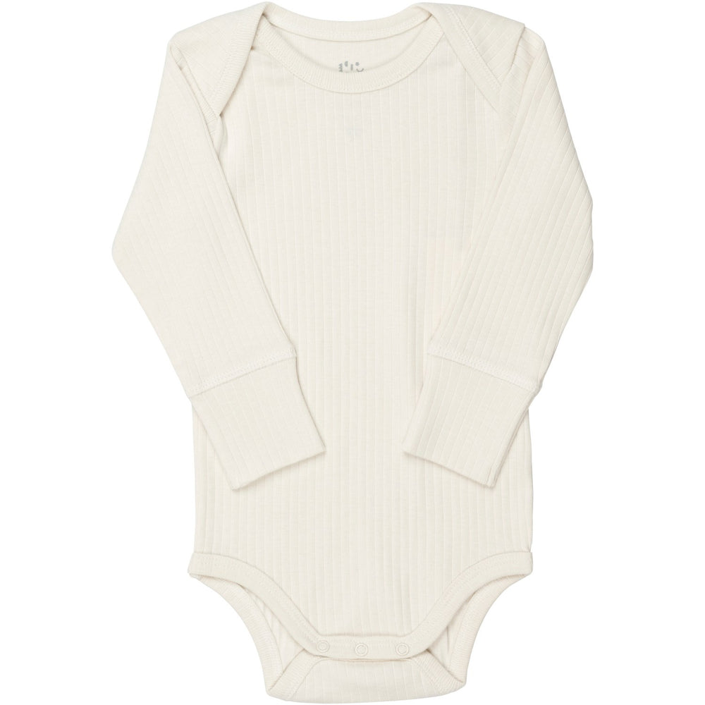 Køb COPENHAGEN COLORS Cream Rib Jersey Long Sleeve Body