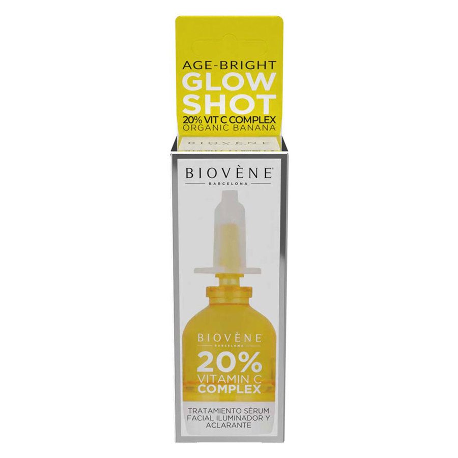Biovène Glow Shot Age-Bright 20% Vit C + Organic Banana Facial Serum Treatment 10ml