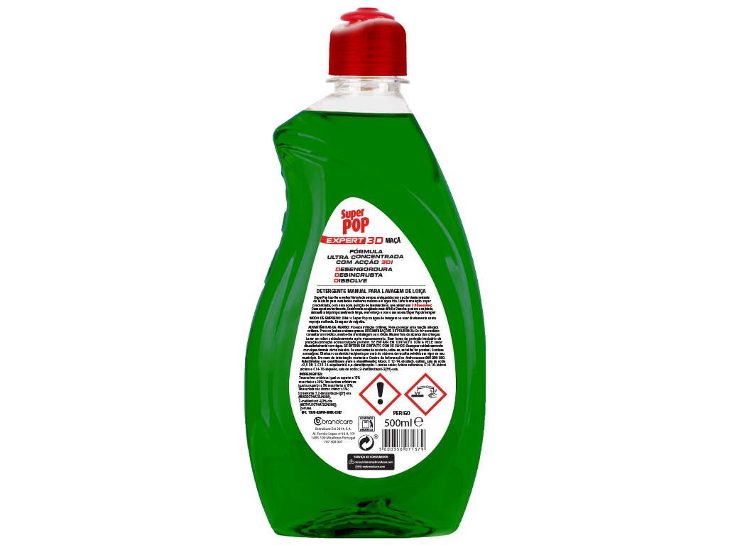 DETERGENTE LOIÇA SUPER POP 3D EXPERT MAÇA 500ML