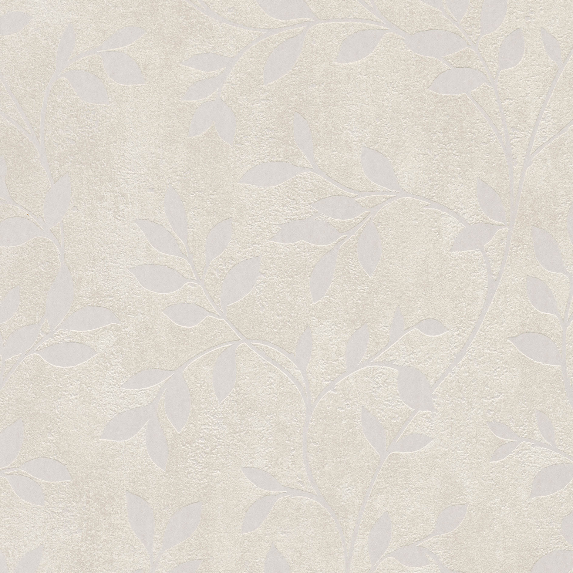 Vliestapete - beige - Blätter Motiv - 10 Meter