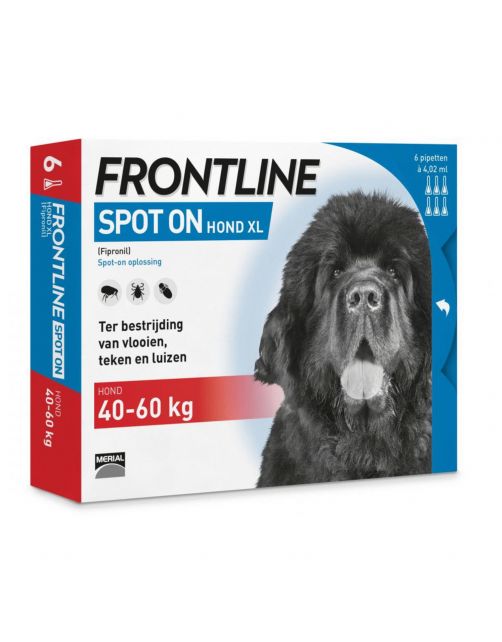 Frontline Spot On 4 Xlarge Hond Xlarge - Anti vlooien en tekenmiddel
