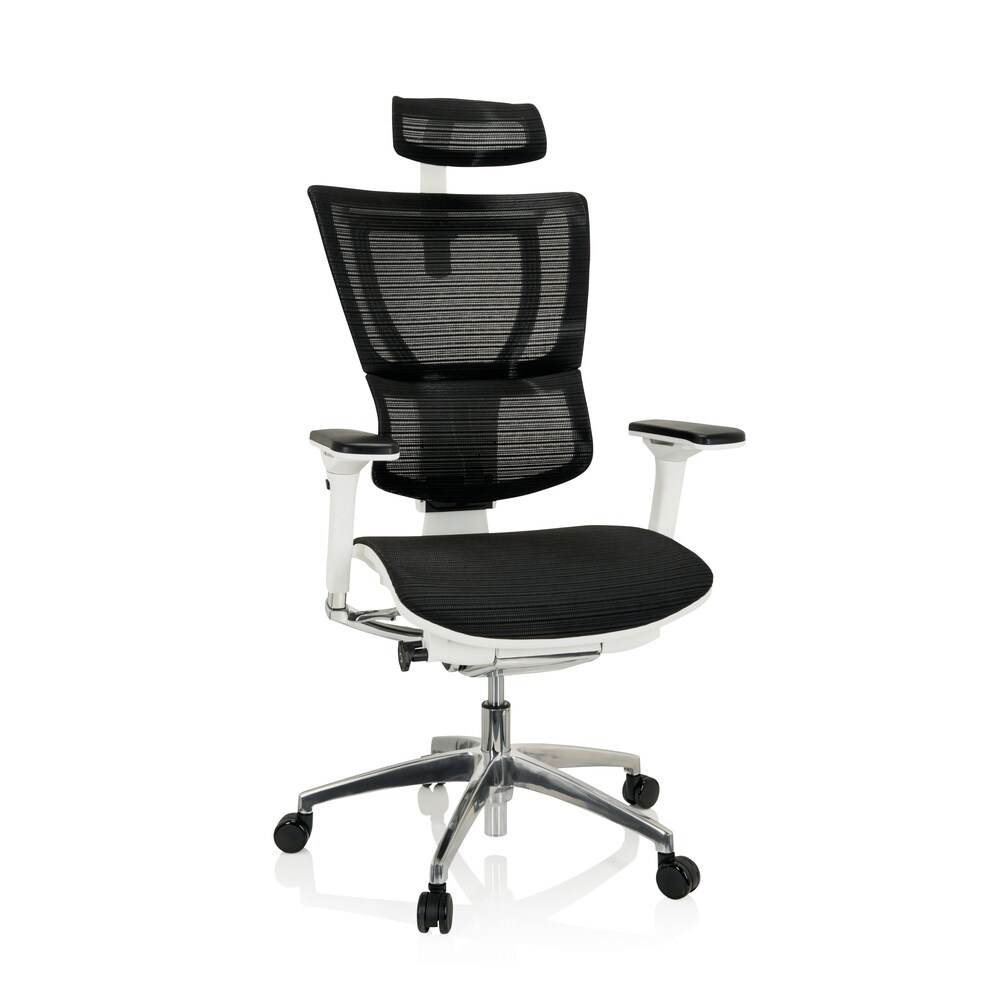 Luxus Chefsessel ERGOHUMAN SLIM Netzstoff mit Armlehnen (höhenverstellbar) hjh OFFICE