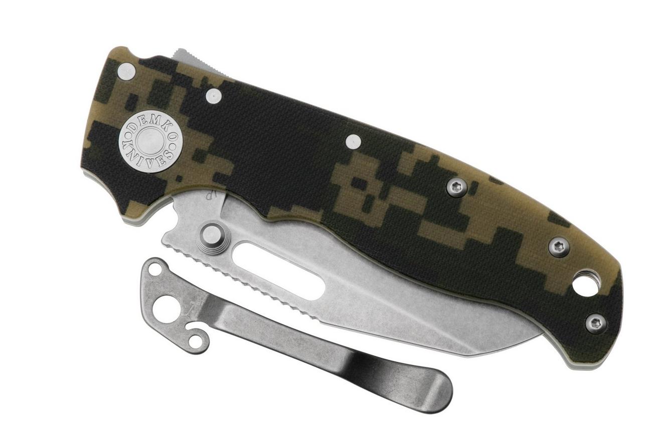 Demko Knives AD20.5 Shark-Lock CPM 3V Shark Foot AD205-3V-SFDC Digi-Camo G10, zakmes