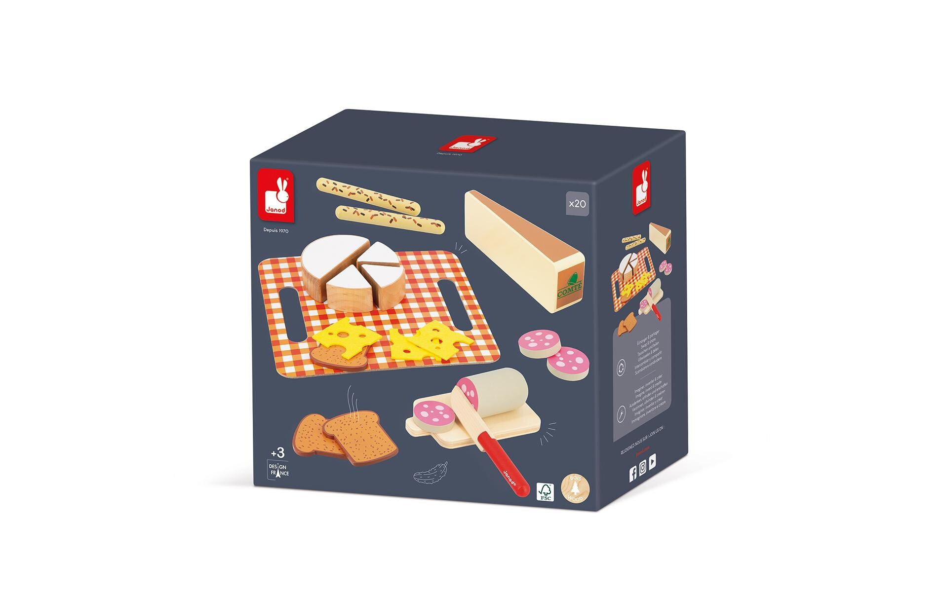 Mein erster Apero 20-teiligKinderspielzeug aus Holz und Pappe