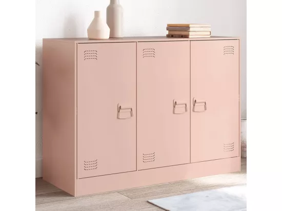 Buffet rose 99x39x73 cm acier
