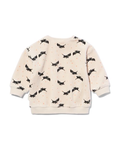 pull-over nouveau-né velours fleurs  gris clair