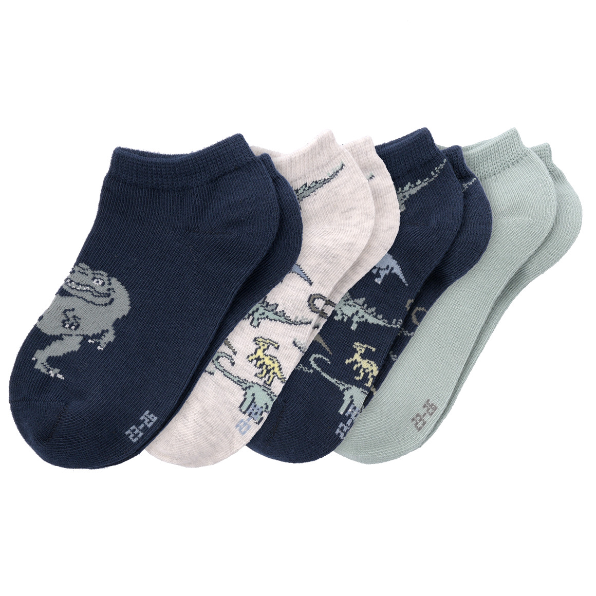 Topolino 4 Paar Jungen Sneaker-Socken im Set hellgrau / hellgrün / dunkelblau