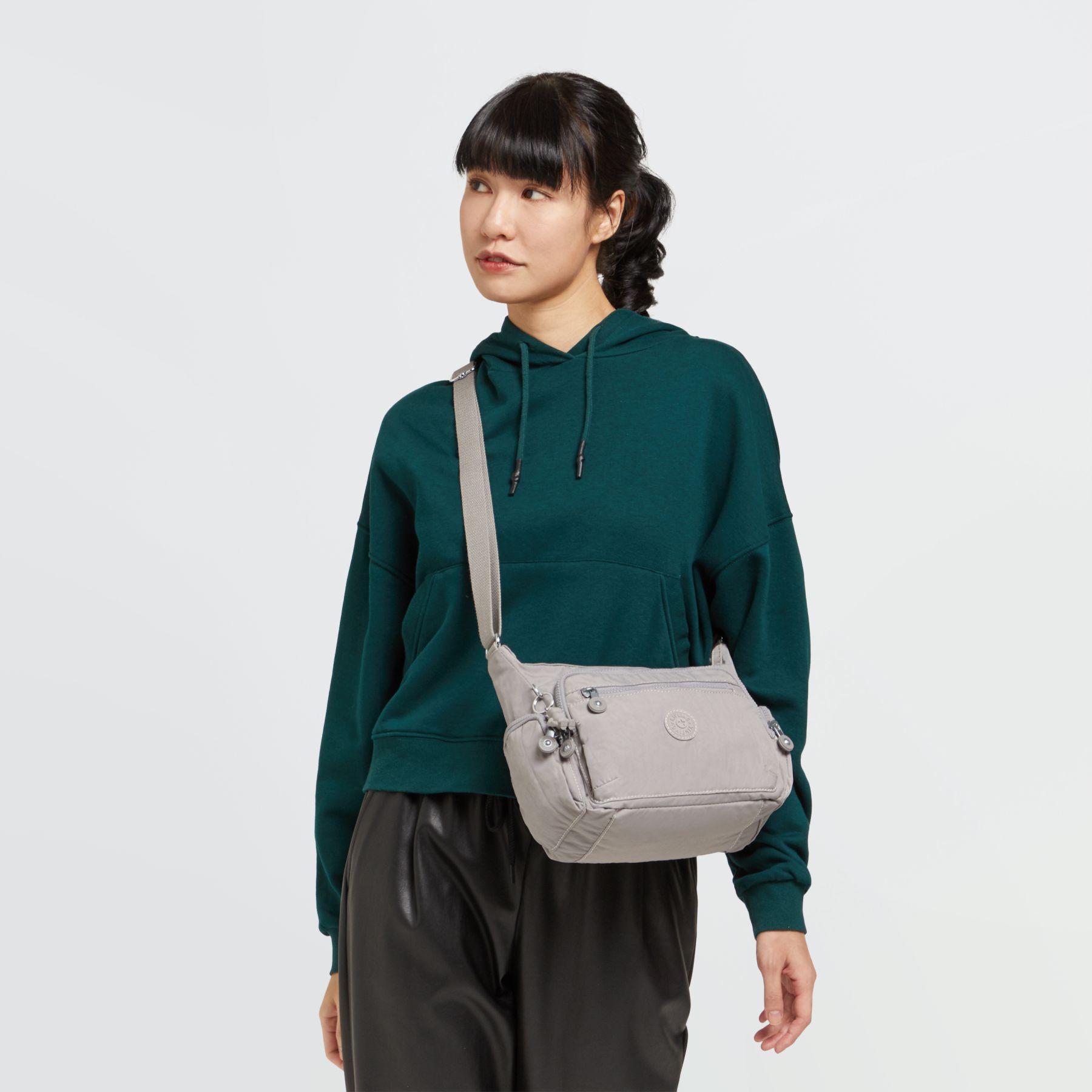 GABBIE S Petit sac bandoulière à compartiments multiples - Grey Gris