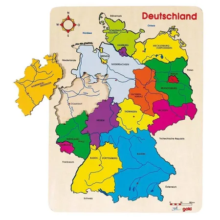 goki Einlegepuzzle Deutschland II, 16 Teile