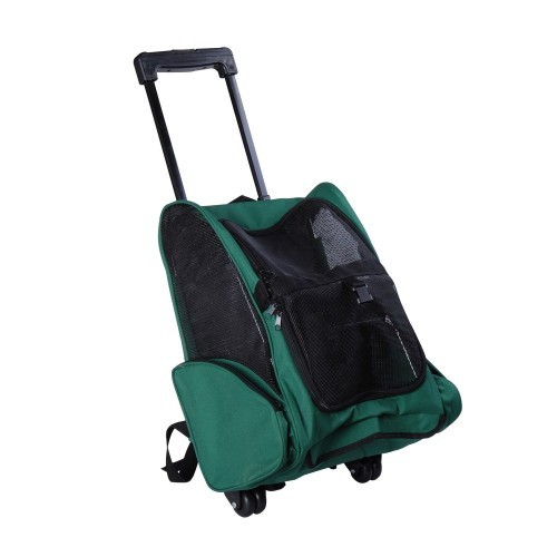 Carrinho/transportador 2 em 1 para animais de estimação PawHut, verde