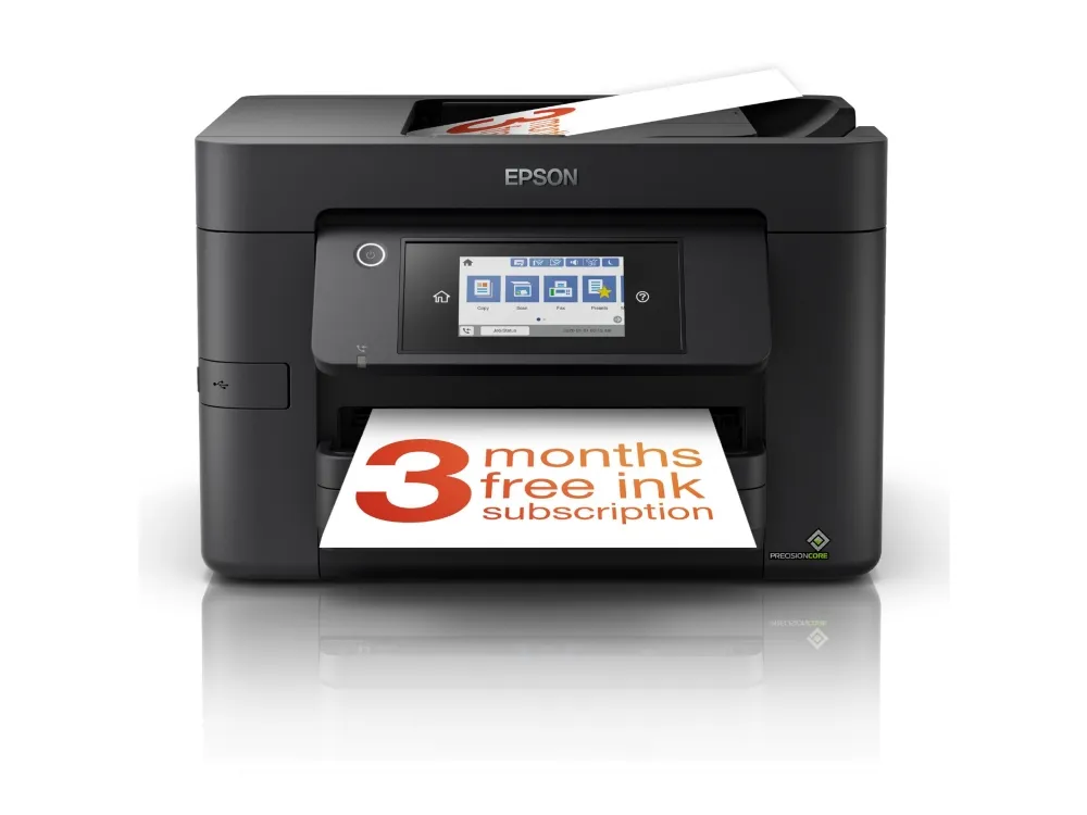 Epson WorkForce Pro WF-4820DWF - Multifunktionsprinter - farve - blækprinter - A4 (210 x 297 mm) (original) - A4/Legal (medie) - op til 25 spm (udskriver) - 250 ark - 33.6 Kbps - USB 2.0, LAN, Wi-Fi(n), USB vært