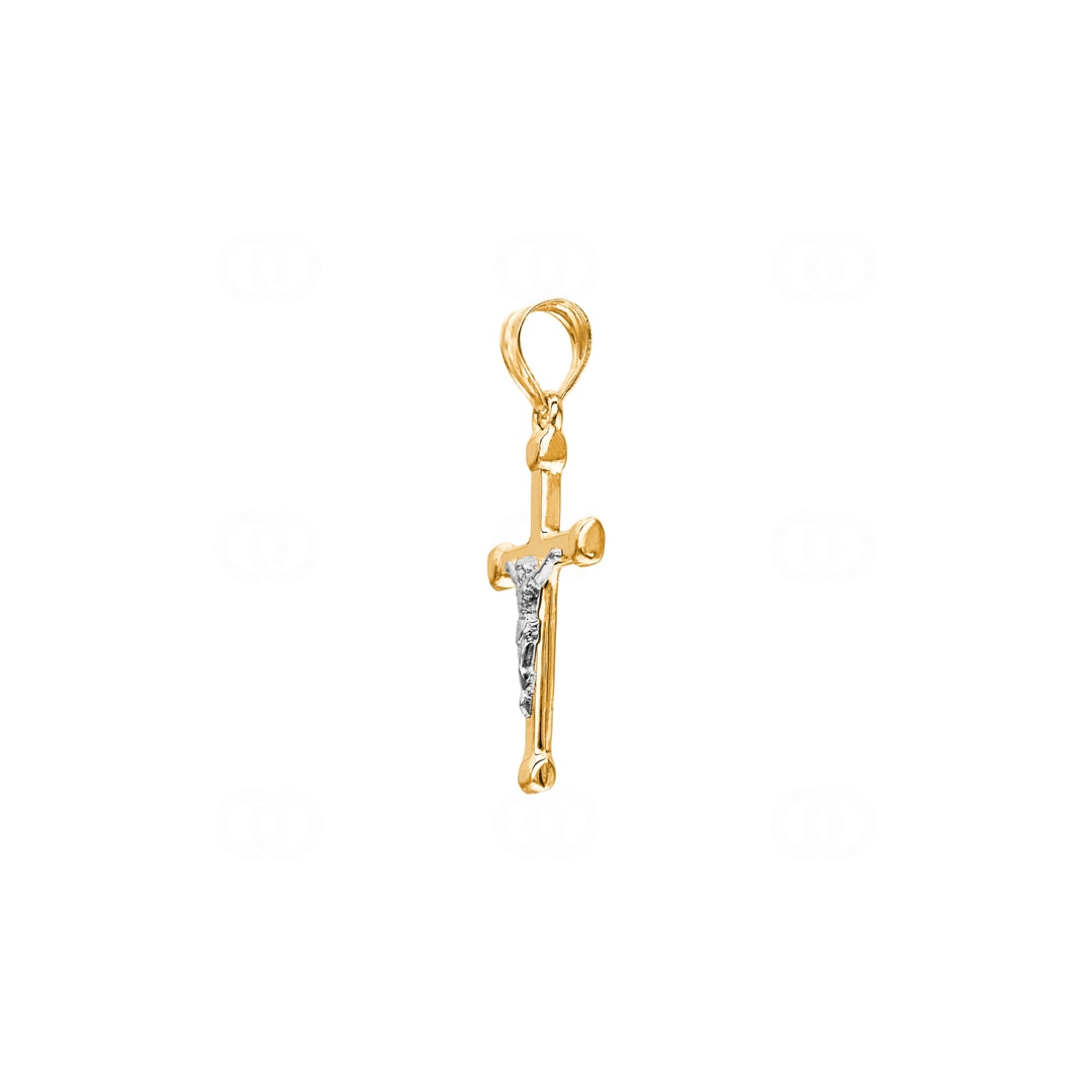 Anhänger 750/18 K Gelbgold Kreuz mit Jesus 28 x 17mm