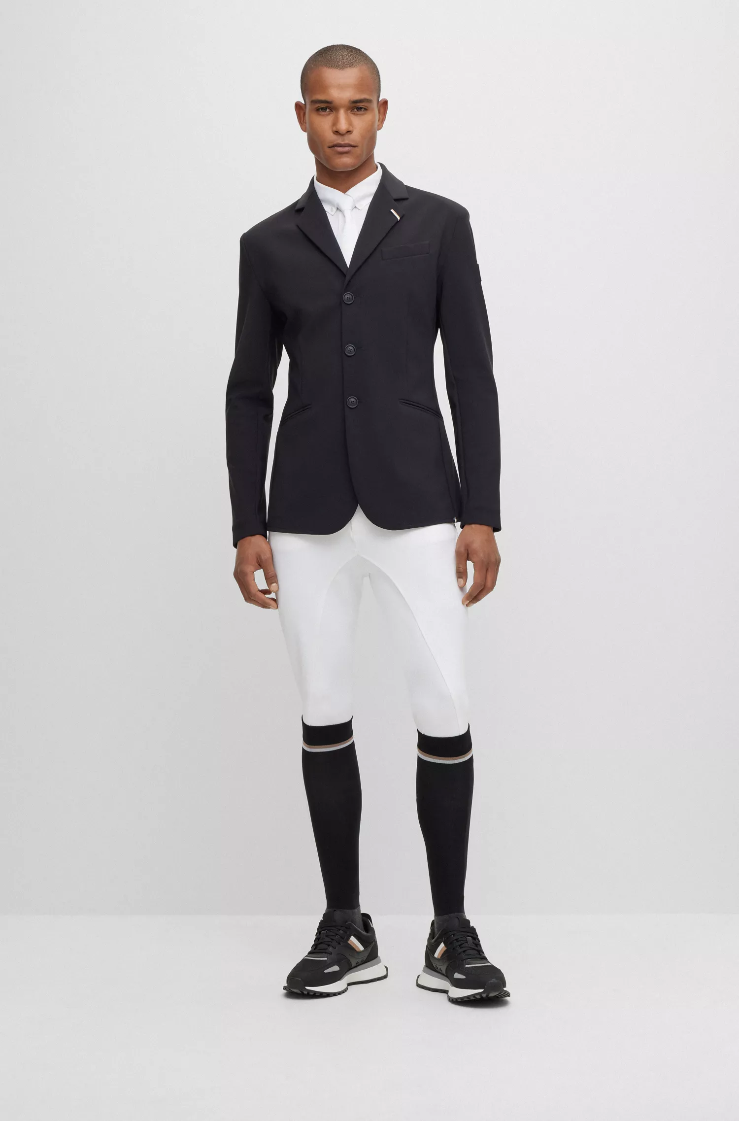 Jaqueta de competição BOSS Black-Equestrian slim-fit com detalhes exclusivos.