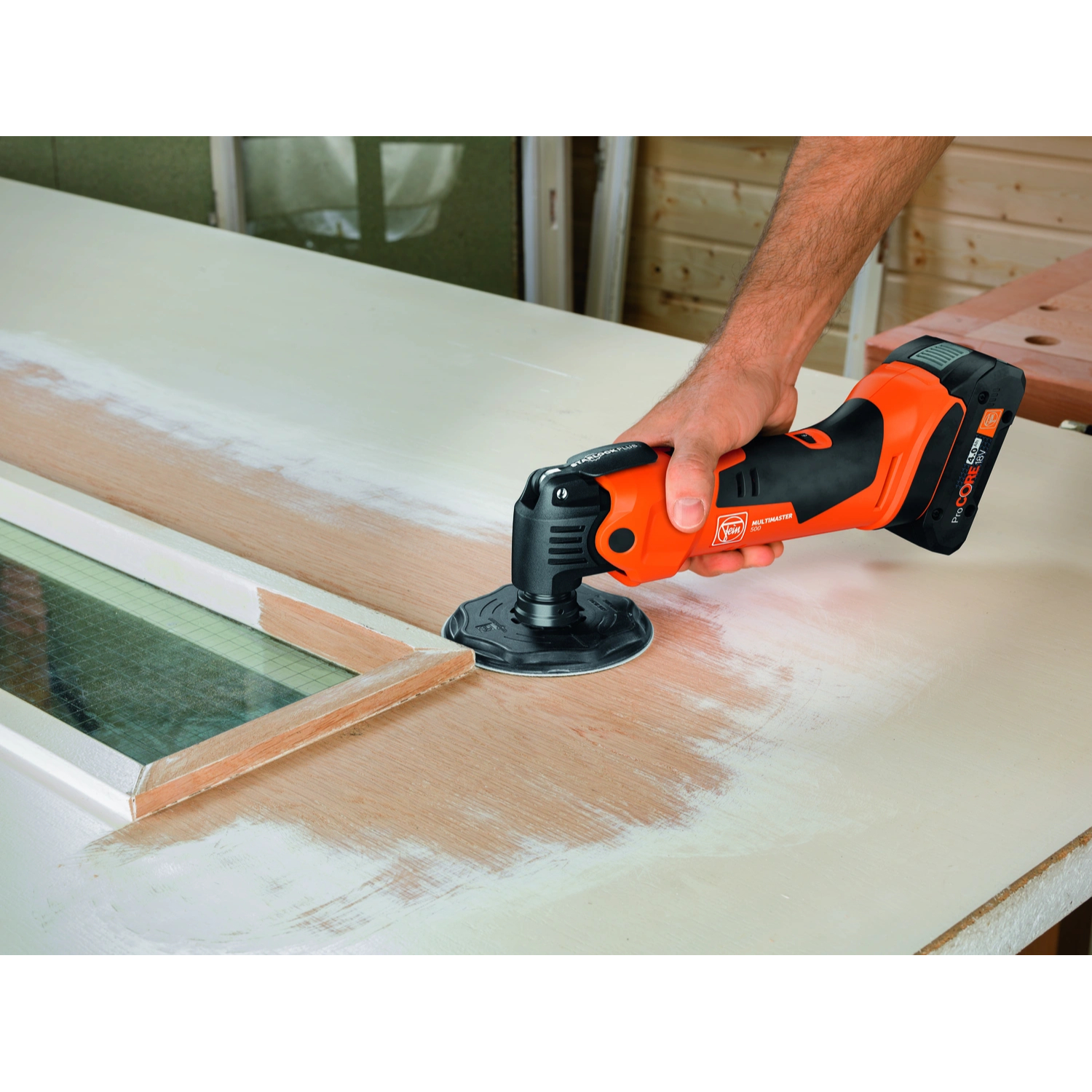 Fein AMM500 Multimaster Plus Top 18V Li-ion Accu Multitool set (2x 4.0Ah) in L-Boxx incl. 30-Delige accessoires set