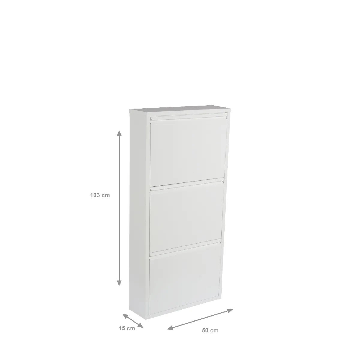 ALTER Meuble à chaussures 3 portes - Blanc