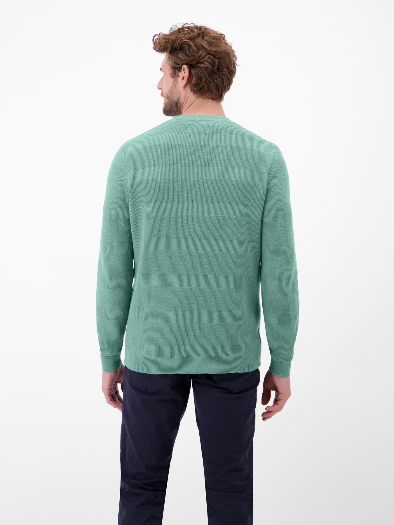 Strickpullover für Herren, tonal gestreift