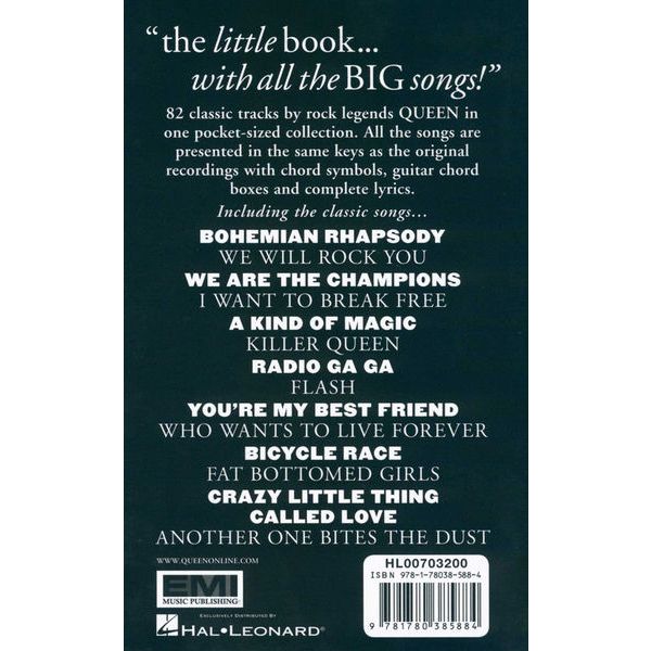 Hal Leonard Little Black Book Queen