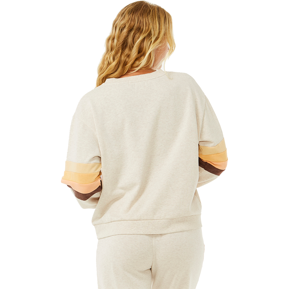 Rip Curl Surf Revival Pannelled Sweatshirt Damen oatmeal marle
