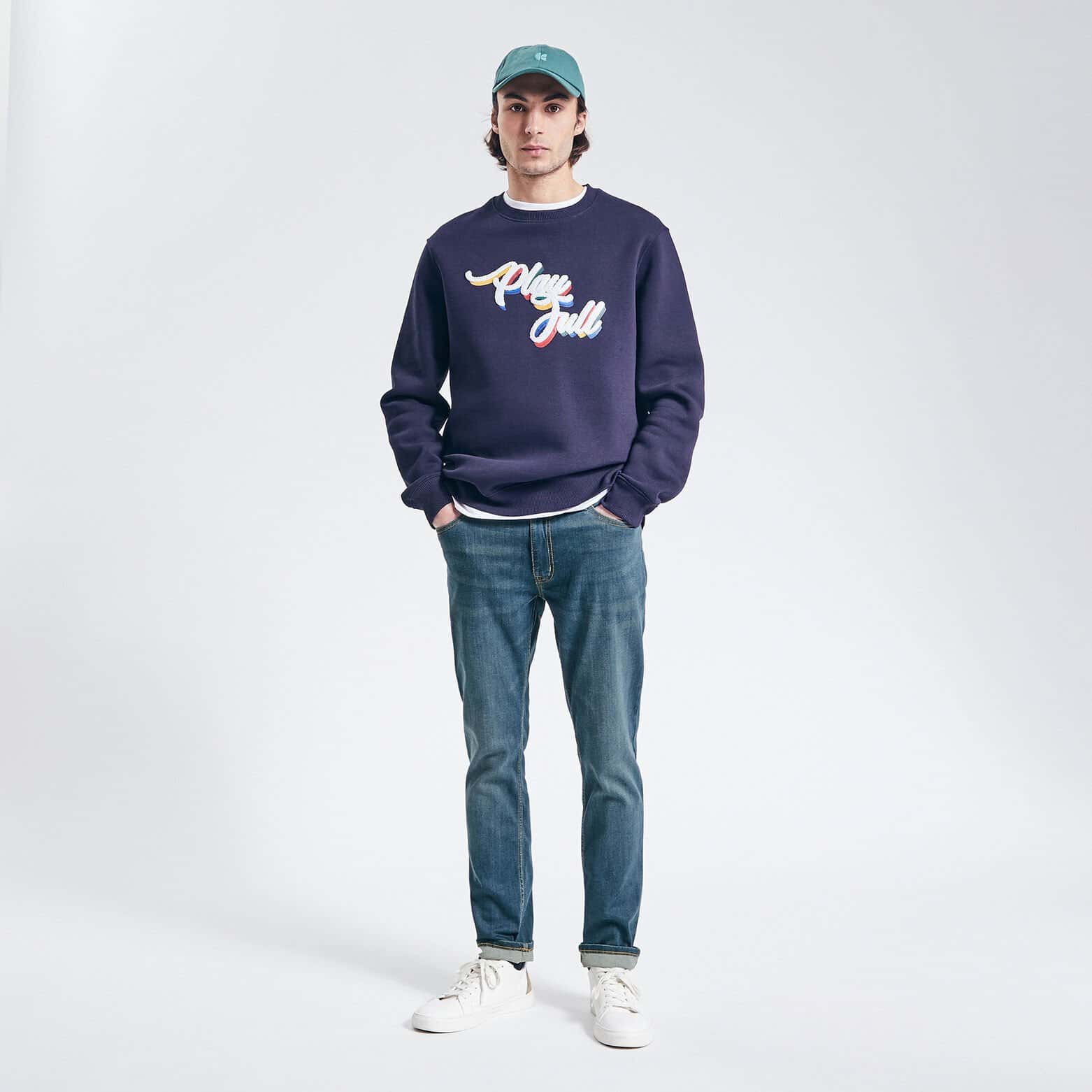 Jean slim urbanflex 4 longueurs Bleu