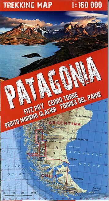 EXPRESSMAP - TREKKING MAP PATAGONIA 1 160 000