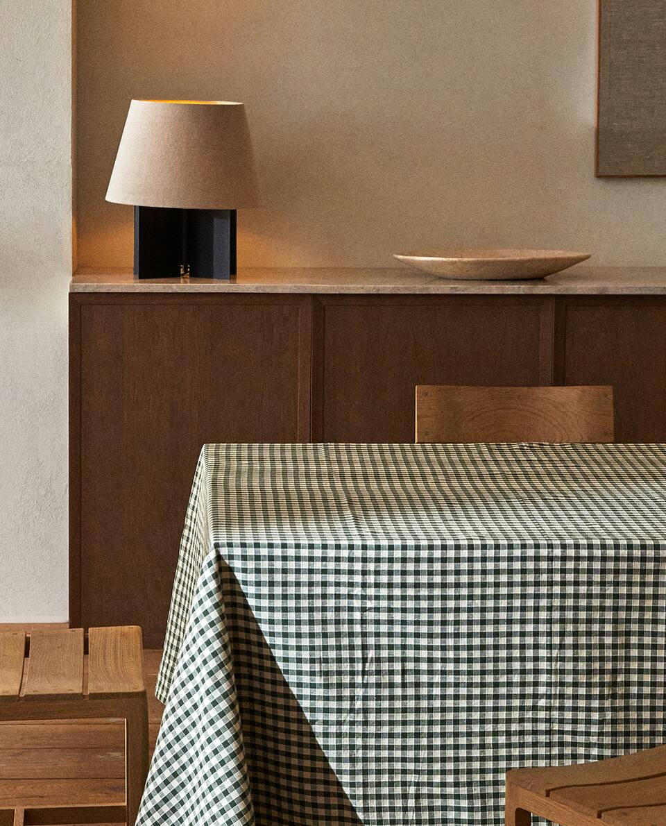 TOALHA DE MESA DE ALGODÃO XADREZ