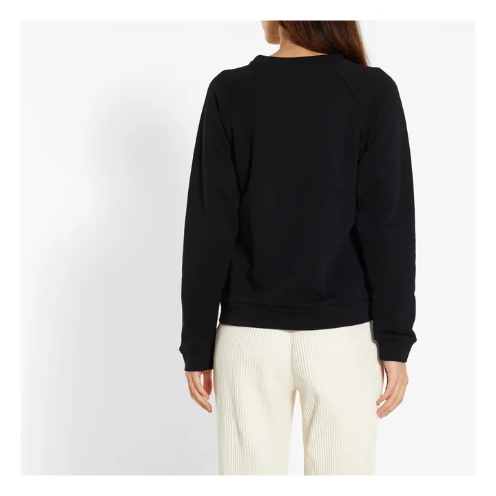 Baserange Sweat Basic Coton Bio | Noir