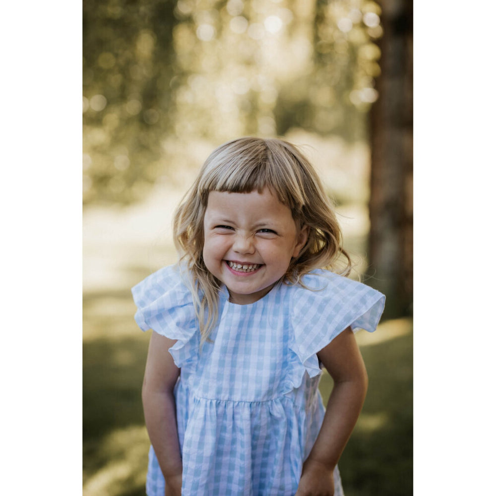 Køb Fliink Dream Blue Check Pari Top