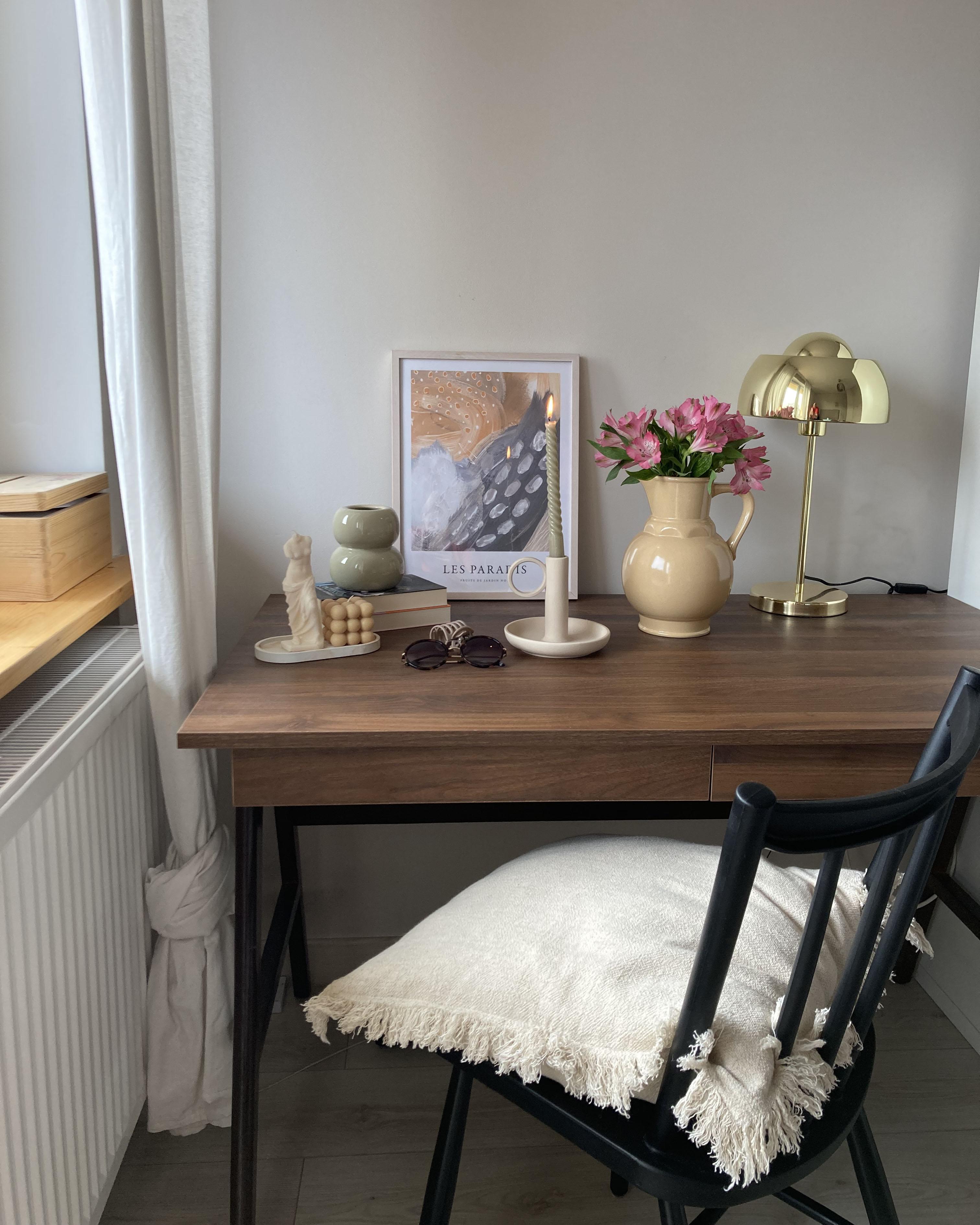 Bureau SHESLAY Donkerbruin 120 cm 70 cm met lades
