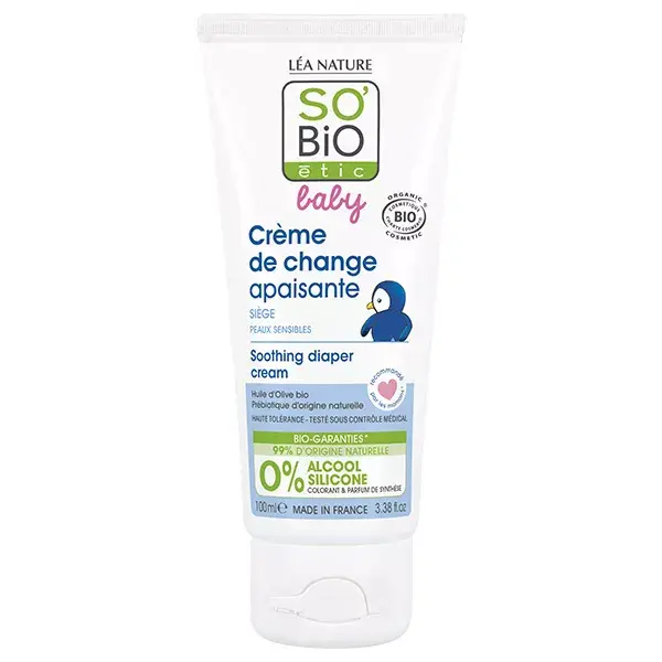 Creme para Assaduras Orgânico Calmante para Bebê So'Bio Étic 100ml