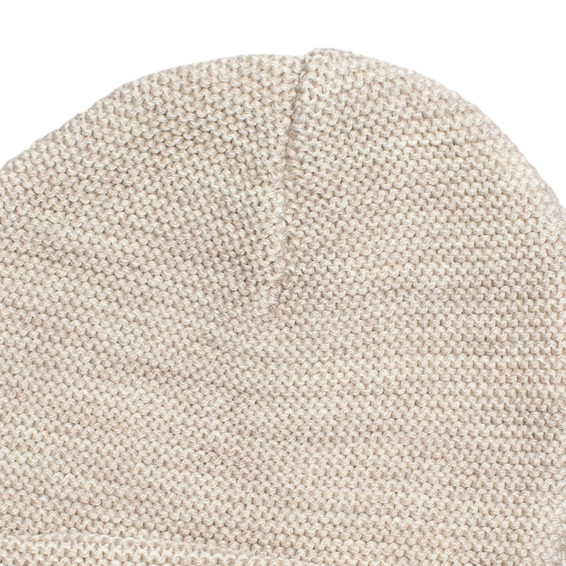 Mütze Merinowolle beige-mélange