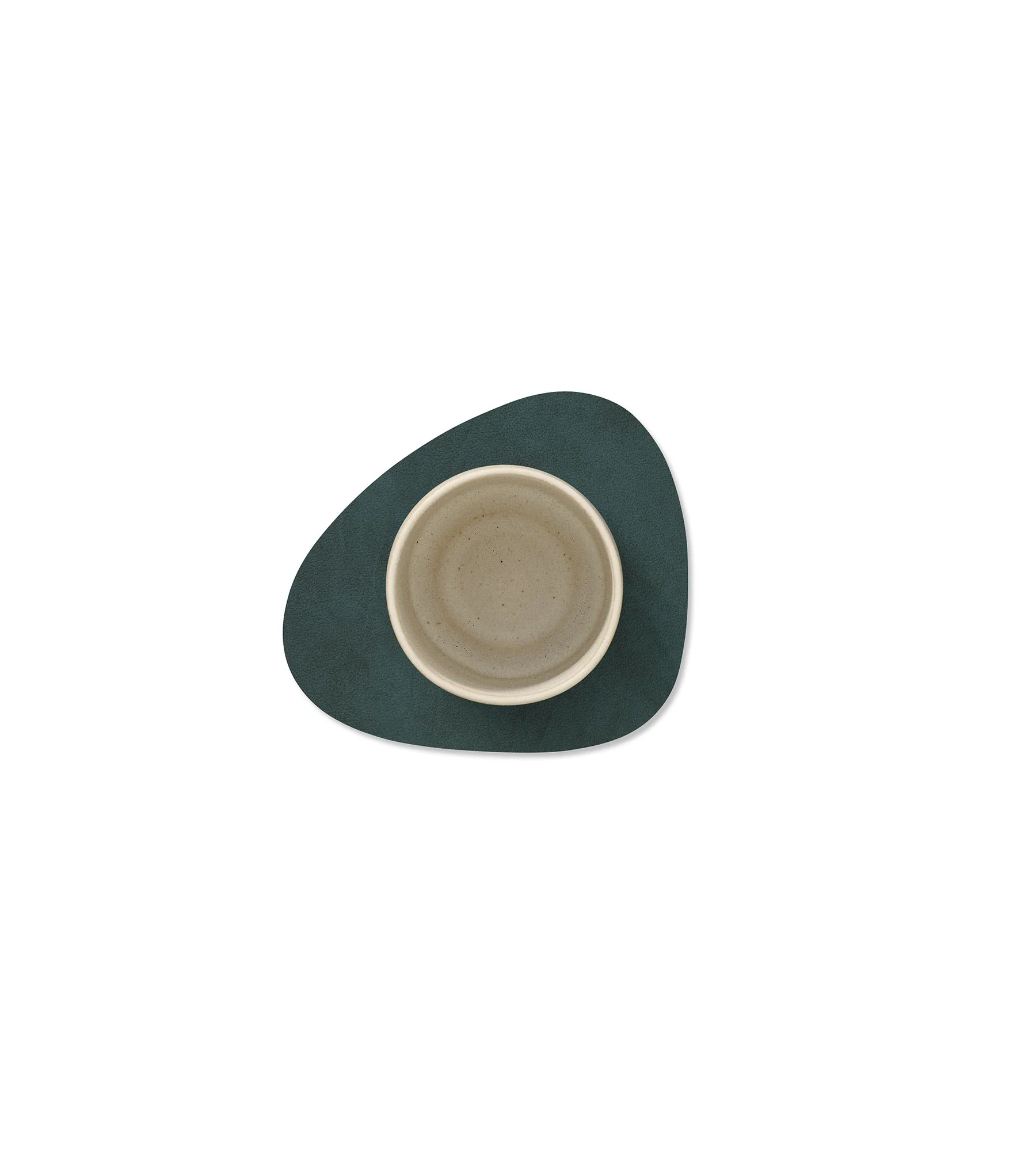 LIND DNA  Nupo glasbrik curve, dark green - 11 x 13 cm.