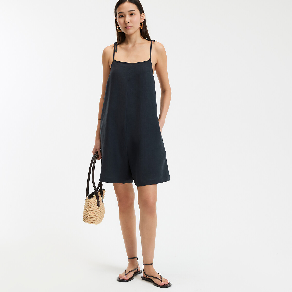 COLEÇÕES LA REDOUTE<br>Shorts combinados de linho, fabricados na França