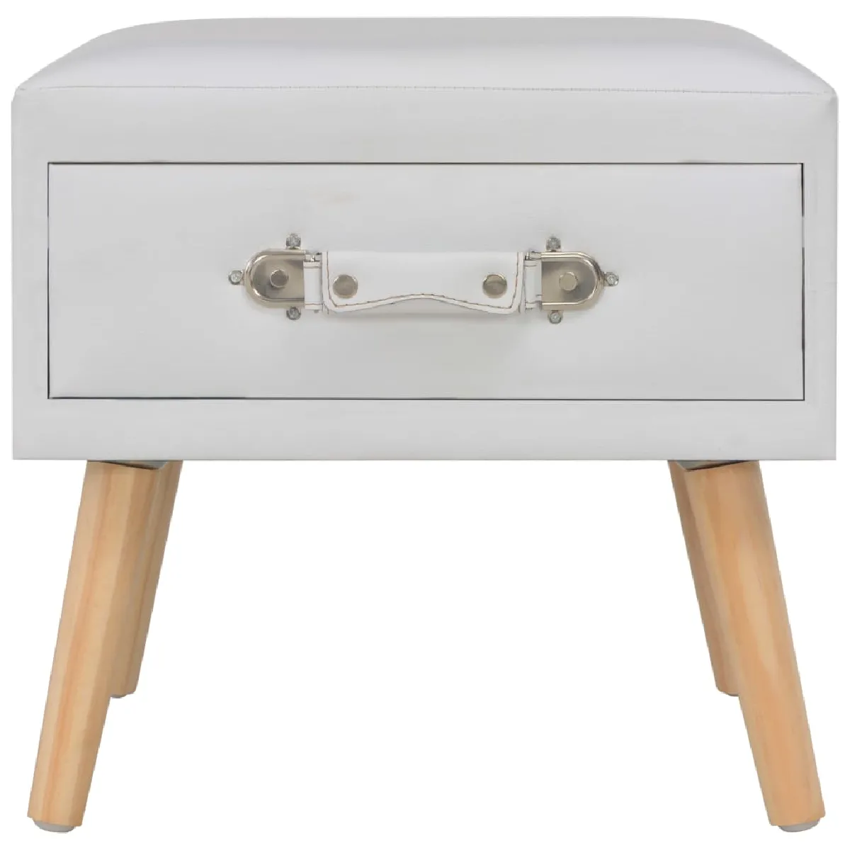 vidaXL Table de chevet - Blanc