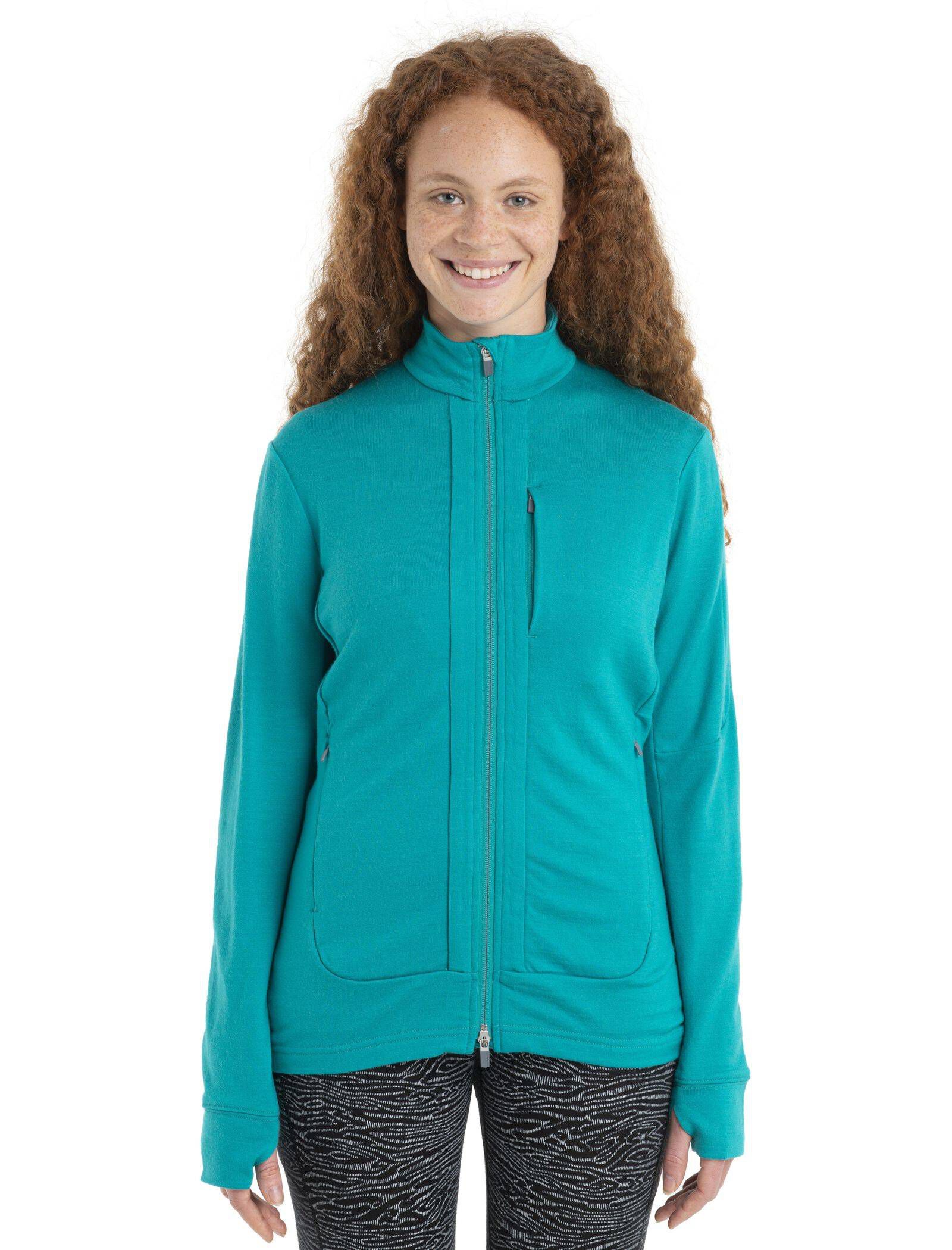 Icebreaker| Damen Fleecejacke W QUANTUM 3 aus Wolle