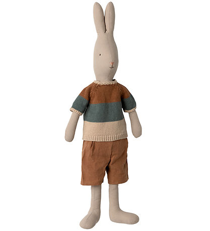 Maileg Bamse - Kanin - Str. 4 - Klassisk - Strik Bluse & Shorts