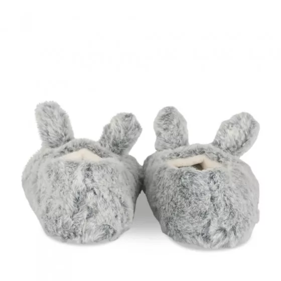 Chaussons lapin GRIS LOVELY SKULL