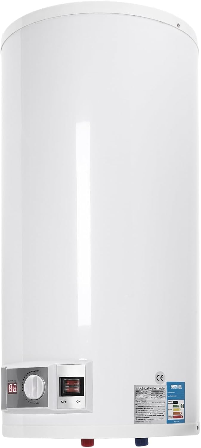 Elektrischer Warmwasserspeicher 80L Warmwasserboiler 2000W Wandhängend Elektrospeicher, Heizleistung Boiler, Wasserboiler, Emaillierter Innenbehälter, LED-Bildschirm, 220V (80L 2000W 77-167°F)